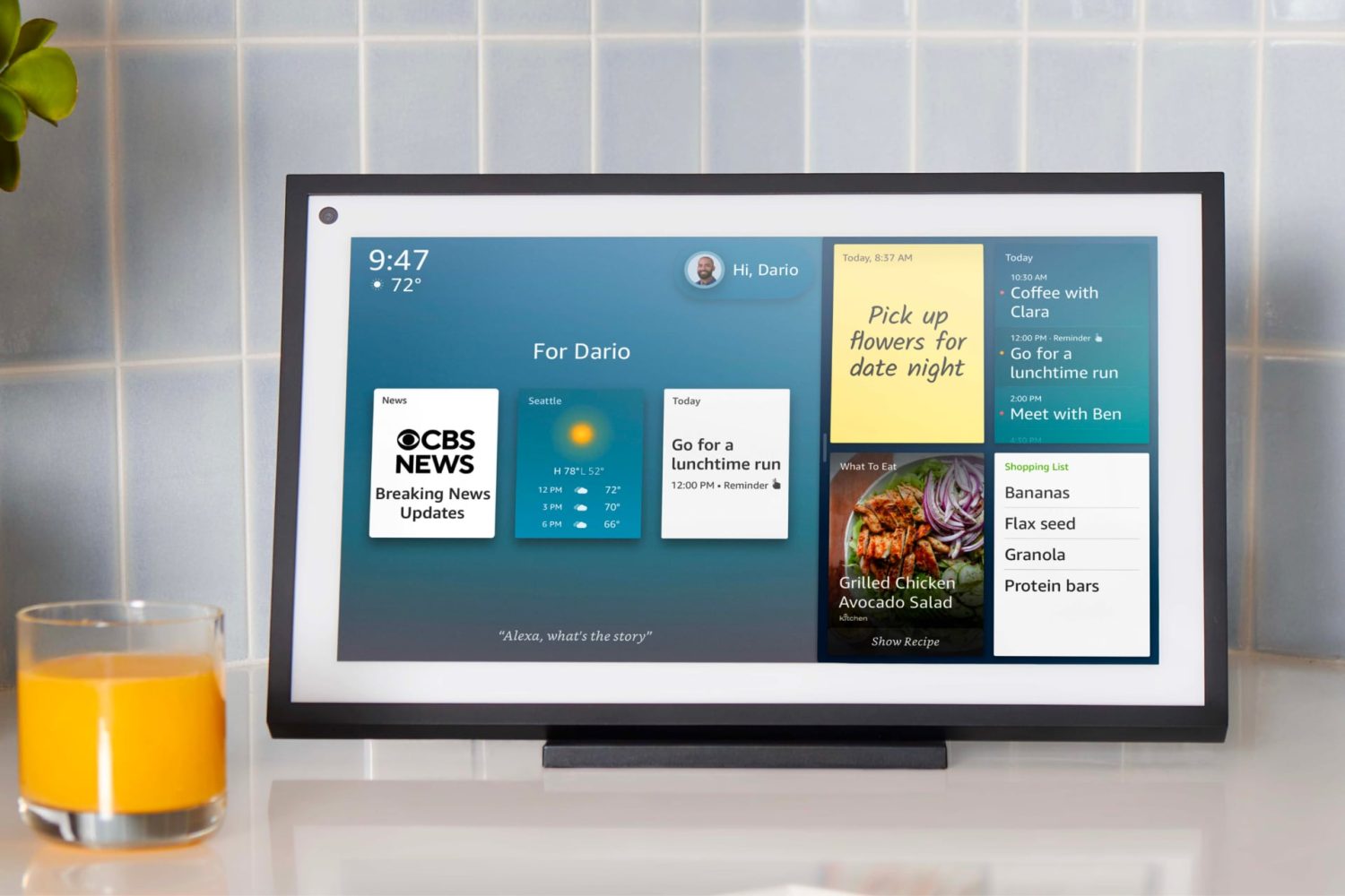 With Alexa questions and commands you can organize yourself every day